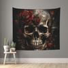 Bedroom Aesthetic Wall Hanging Backdrop Decor Roses Blooming On The Skull Tapestry Wall Art Decoration Blanket Room Decor