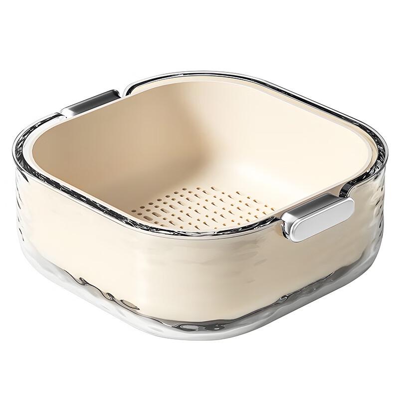 

Changbaosen Plastic Double-Layer Fruit and Vegetable Drain Basket