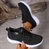 Breathable Mesh Lace Up Flat Shoes Women  Autumn Soft Sole Platform Sneakers Woman Comfortable Non Slip Sports Shoes Female