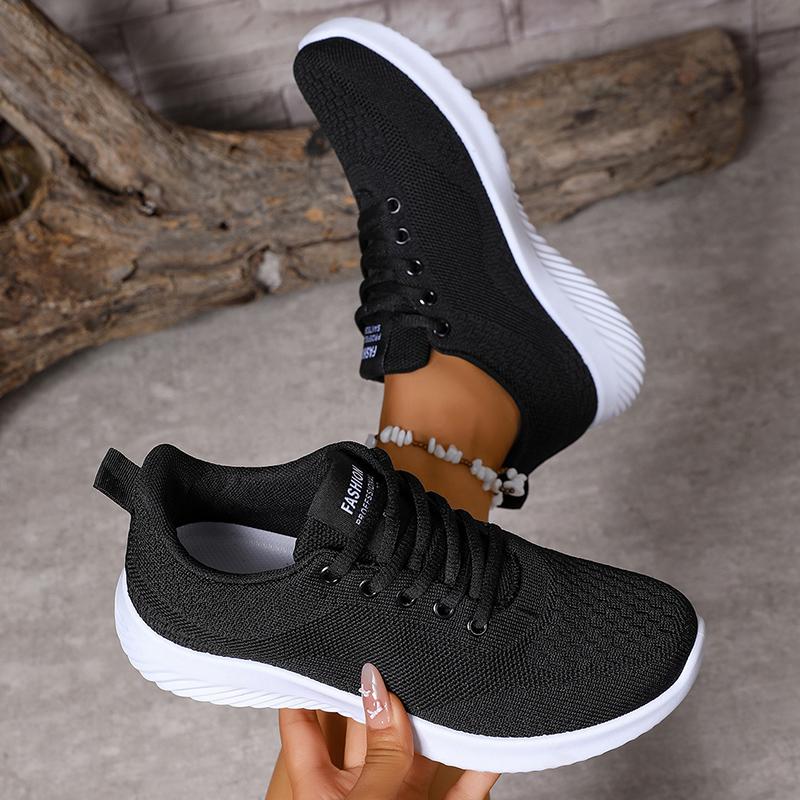 Breathable Mesh Lace Up Flat Shoes Women  Autumn Soft Sole Platform Sneakers Woman Comfortable Non Slip Sports Shoes Female
