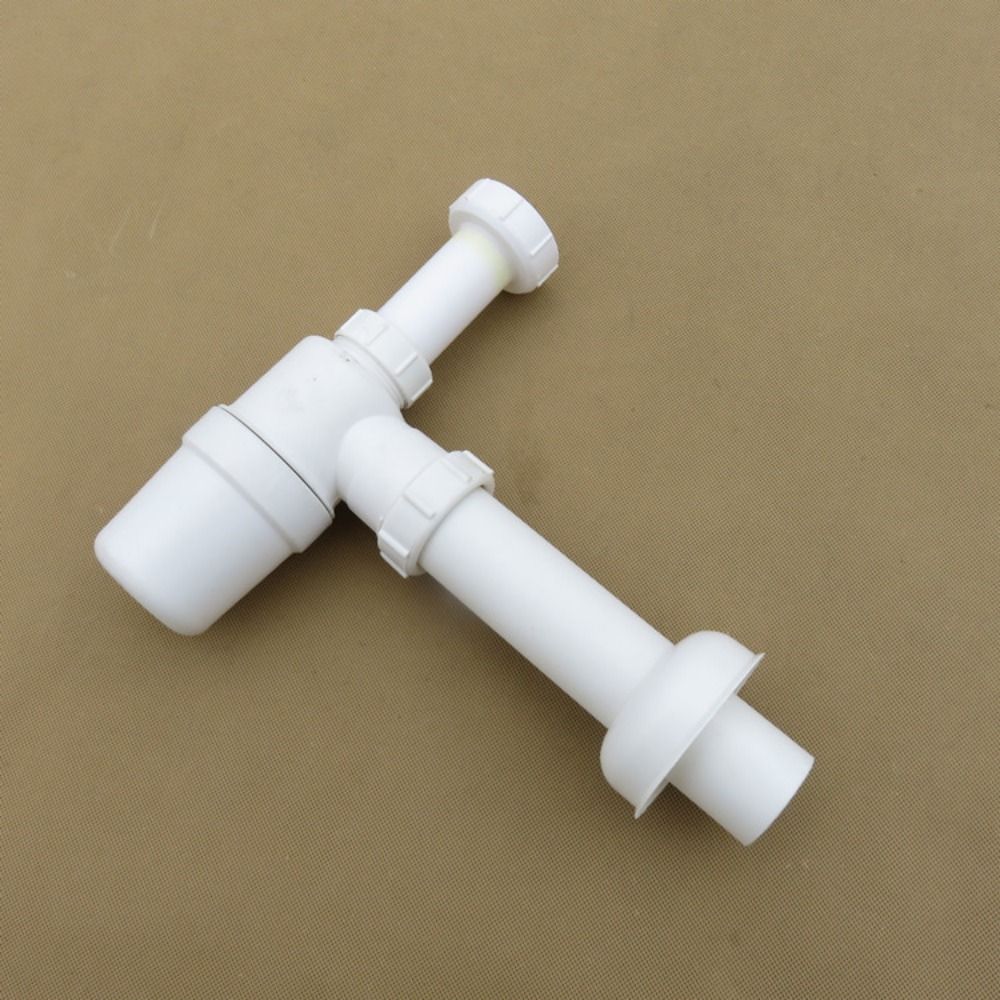 Standard Sinks Wall-Mounted Drainpipe White Flexible Sink Trap  Kitchen Installation