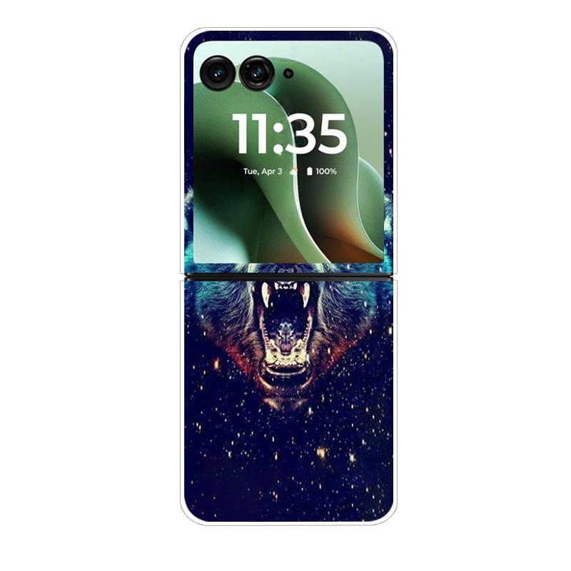 Modne Przezroczyste Etui Na Telefon Dla Motorola Razr 40 50Ultra Razr 60 Ultra Ochronne Etui Dla Razr40 Razr50 Przezroczysta Twarda Powłoka PC