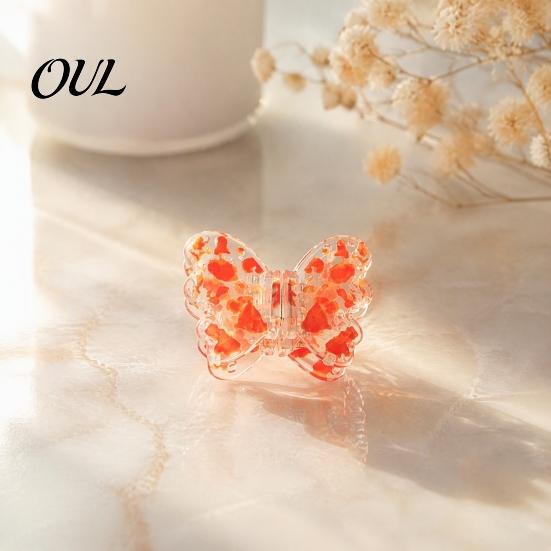 Non-slip Hair Accessories Magnetic Clips for Women Girls, Butterfly Shape Strong Hold Non Slip Colorful Claw Clips, Seamless 2-in-1 Clip Thick or Thin