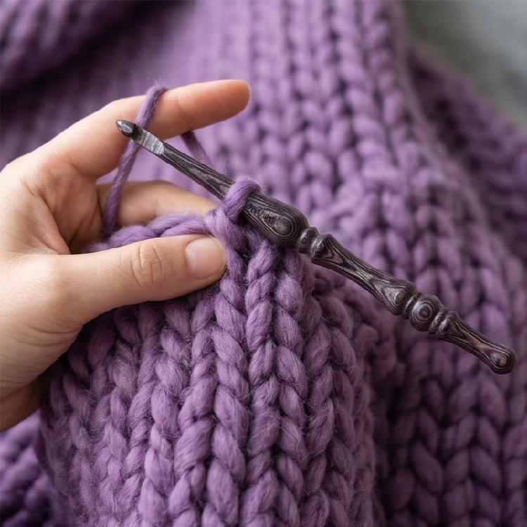 Häkelnadel mit Holzgriff Ergonomischer Holzgriff Häkelnadel Mehrzweck-Strickwerkzeug für Pullover Schals Mützen