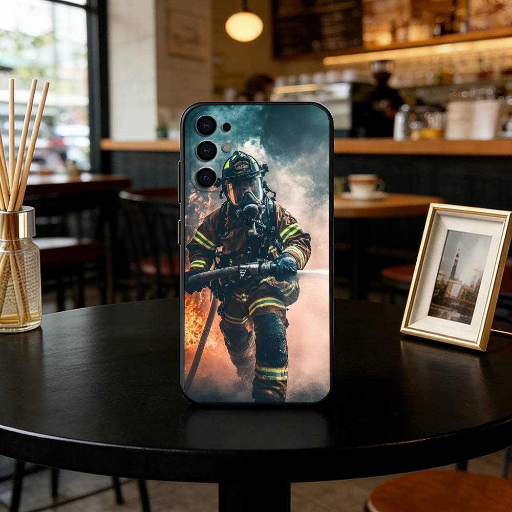 

Firefighters put out fires Phone Case For Samsung S25,S24,S21,S22,S23,S30,Ultra,S20,Plus,Fe,Lite,Note,10,Black Cover Samsung S23ULTRA5G