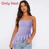 Y2k Slim Fit Sexy Bare Shoulder Top With Tassels For Summer Party