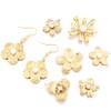 2Pcs Stainless Steel Pearl Flower Enamel Charms Exquisite Gold Color Pendant DIY Necklace Earrings Wedding Party Jewelry Finding