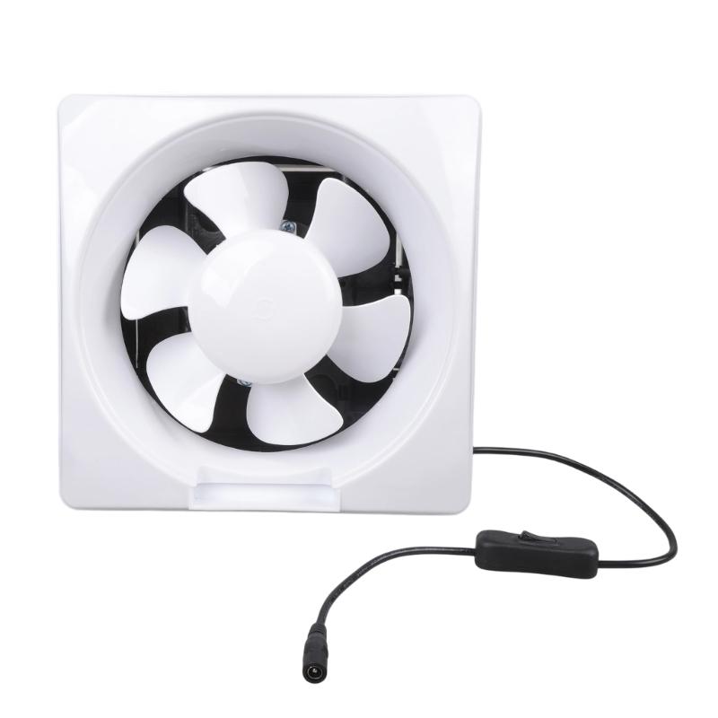 7.5/9/11/13inch Exhaust Fan 12V Wall Mounted Exhaust Fan Low Noise Extractor for Kitchen Bathroom Garage Grow Room