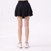 Women's High-Waisted Skirted Yoga Shorts - Double Layer, Anti-Exposure, Casual Sportwear.