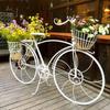 Elegant European Wrought Iron Multi-Layer Balcony & Garden Bicycle Plant Stand
