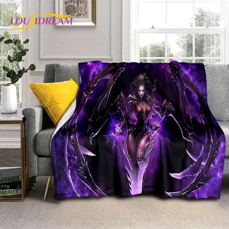 3D StarCraft Classic Game Gamer Blanket,Soft Throw Blanket for Home Bedroom Bed Sofa Picnic Travel Office Rest Cover Blanket Kid
