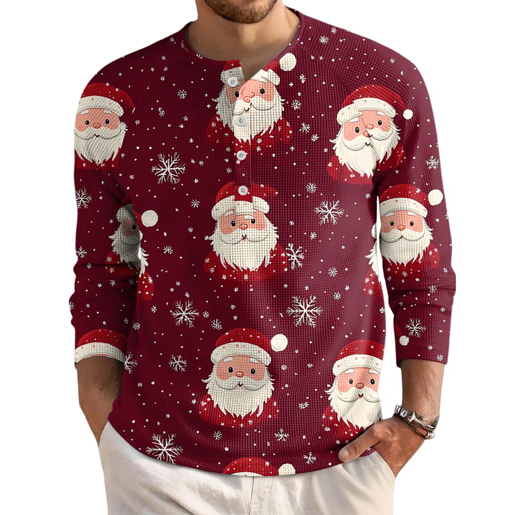 Men's Loose Casual Button Down Collar Long Sleeve Top