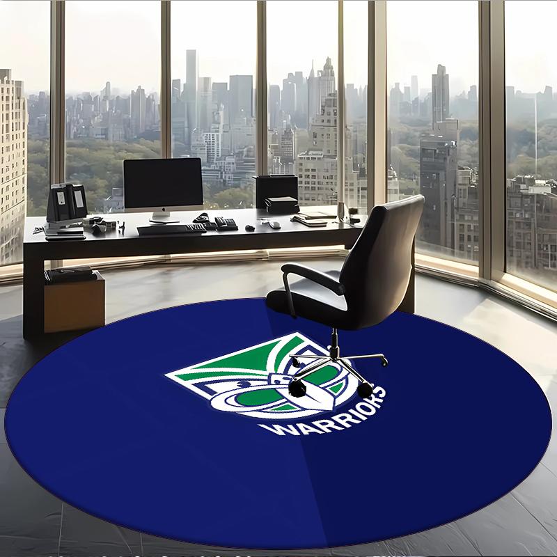 New Zealand Warriors (14) Round Office Rug Decorative Floor Rug for Office Bedroom Living Room and Home Space