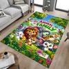 1PC Animal Family Non-Slip Floor Carpet Compatible for Office&Living Room&Bedroom&Dining Room -  Soft & Pattern, Vibrant Colors-H0323