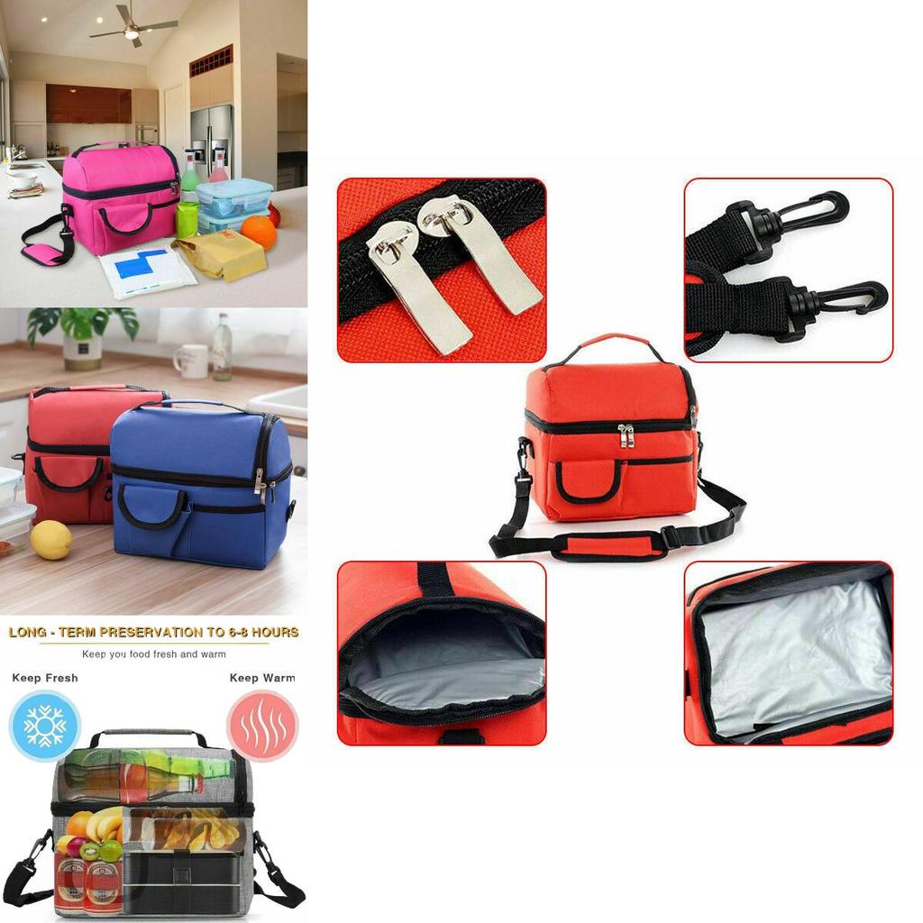 Fashionable Insulated Lunch Bag For Men Women Kids With 8l Capacity And Waterproof Material