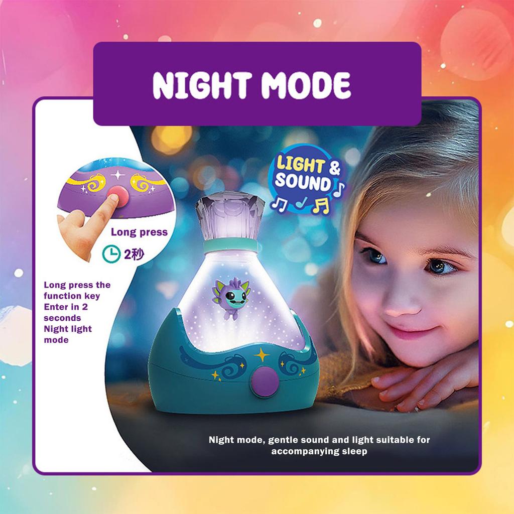 Night Lamp Bubble Lamp With Color Changing LED Lights Glittery Bubble And Swirling Beads Bottle Light With Dolls