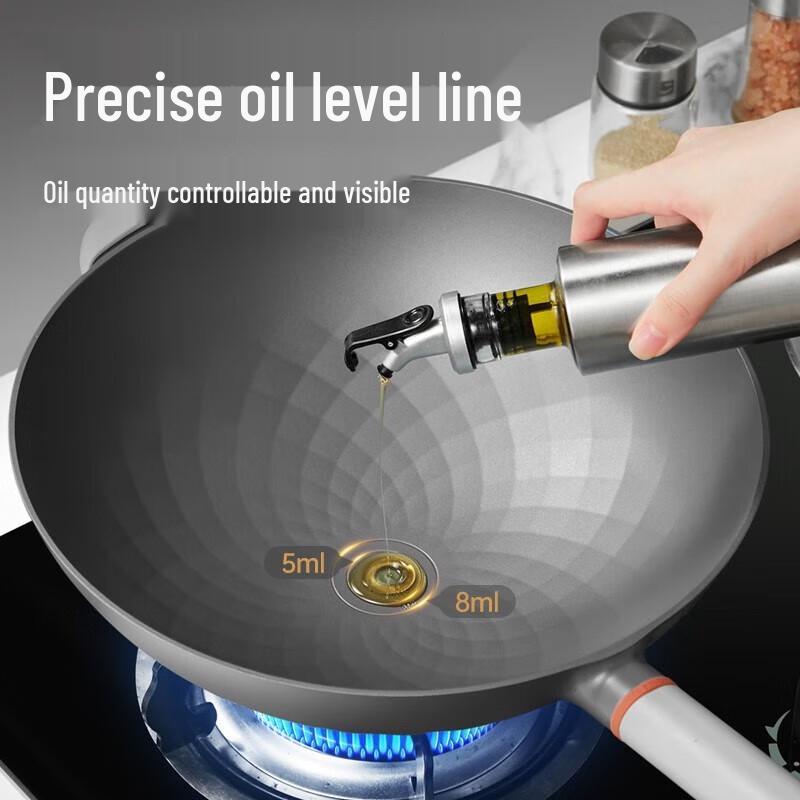 Chui Da Huang 32cm Round Bottom Non-Stick Wok for Gas Stoves