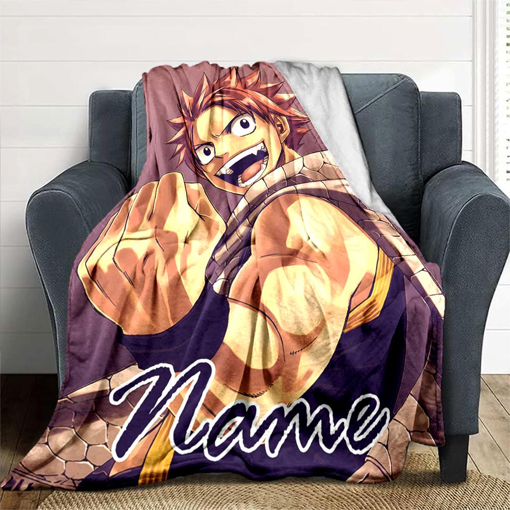 Customizable Fairy Tail2 Throw Blanket – Personalized Name, All-Season Cozy Snug Blanket, Machine Washable, Personalized Blanket
