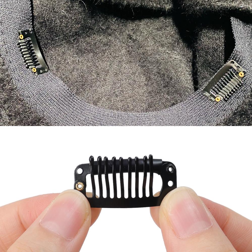 Wig Clips U-shape Metal Snap Claw Clip with Soft Rubber 9 Teeth Jewelry for Women Berets Caps Hair Pins DIY Accessories