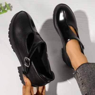 Spring and Autumn New Thick-soled Small Leather Shoes Women's Casual Shallow Mouth Single Shoes Women's Breathable Outer Women's Shoes