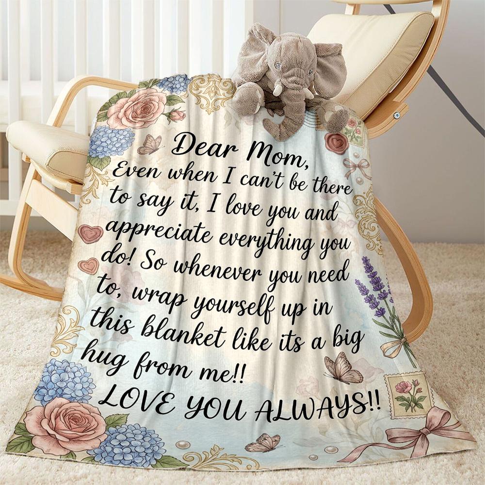 Best Mom In The World Flannel Blanket-Soft and Suitable for Sofas,Beds,Offices,Travel,All Seasons,Great Gift for Holidays and Birthdays.