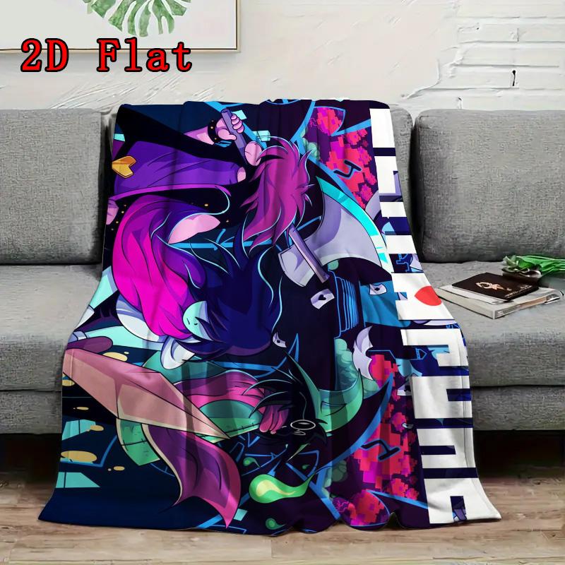 DeltaRune Cartoon 2D Flat Pattern Flannel Blanket High quality All Seasons Warmth and Comfort Perfect for Christmas Gifts.NMT0928049