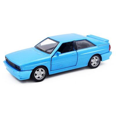 Quattro 1980, Legierungsautomodelle im Maßstab 1/36, Spielzeugfahrzeuge aus Druckguss, Modelltüren geöffnet, Pullback-Sportauto für Kindergeschenk