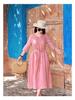 2026 Summer Cotton Linen V-Neck Artistic Long Dress for Women