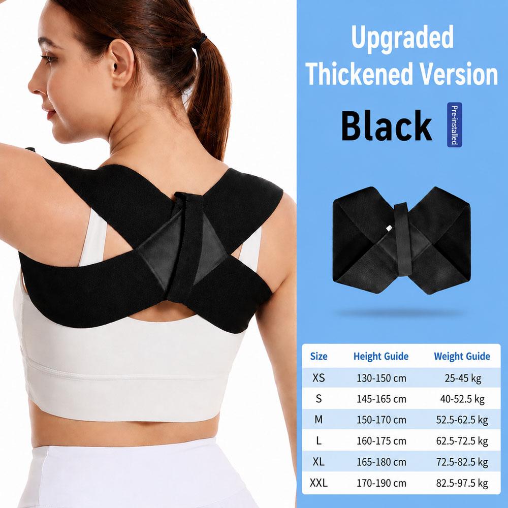Adjustable Shoulder Posture Corrector Back Brace for  Breathable Polyester Upper Back Support Belt Office Workers Students