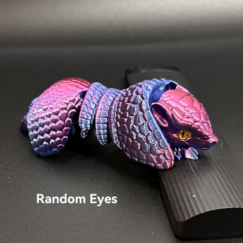 1pc 3D Printed Creative Animal Sculptures - Random Eyes - Joints Movable - Novel Relax Desktop Accessories, Ideal For Party Gift