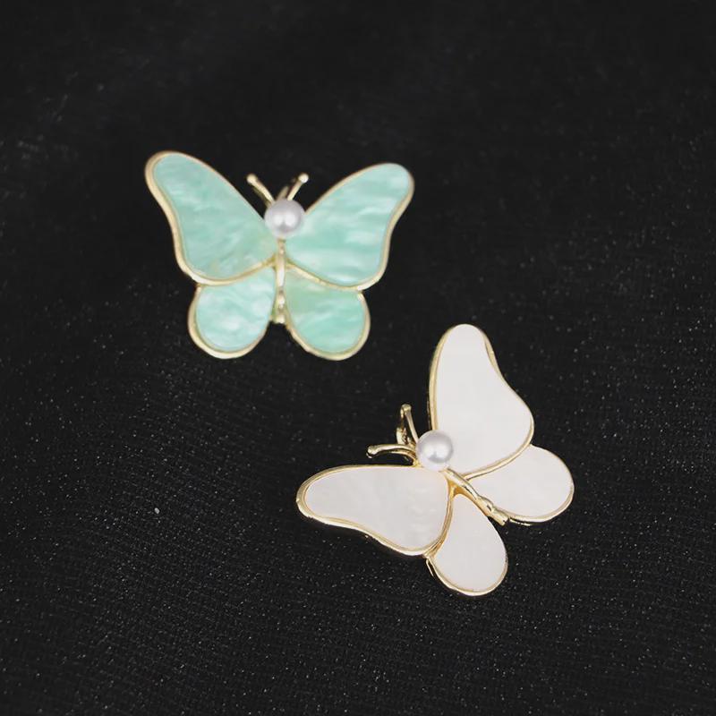Elegant Butterfly Pearl Brooch for Women - Cracked Design with Advanced Style Anti-Exposure Pin