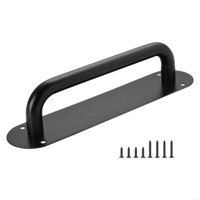Steel Oval Door Handle Strong Rusts Proof with Comfortable Grip Secure Mounting Barn Door Handle for Home M4YD