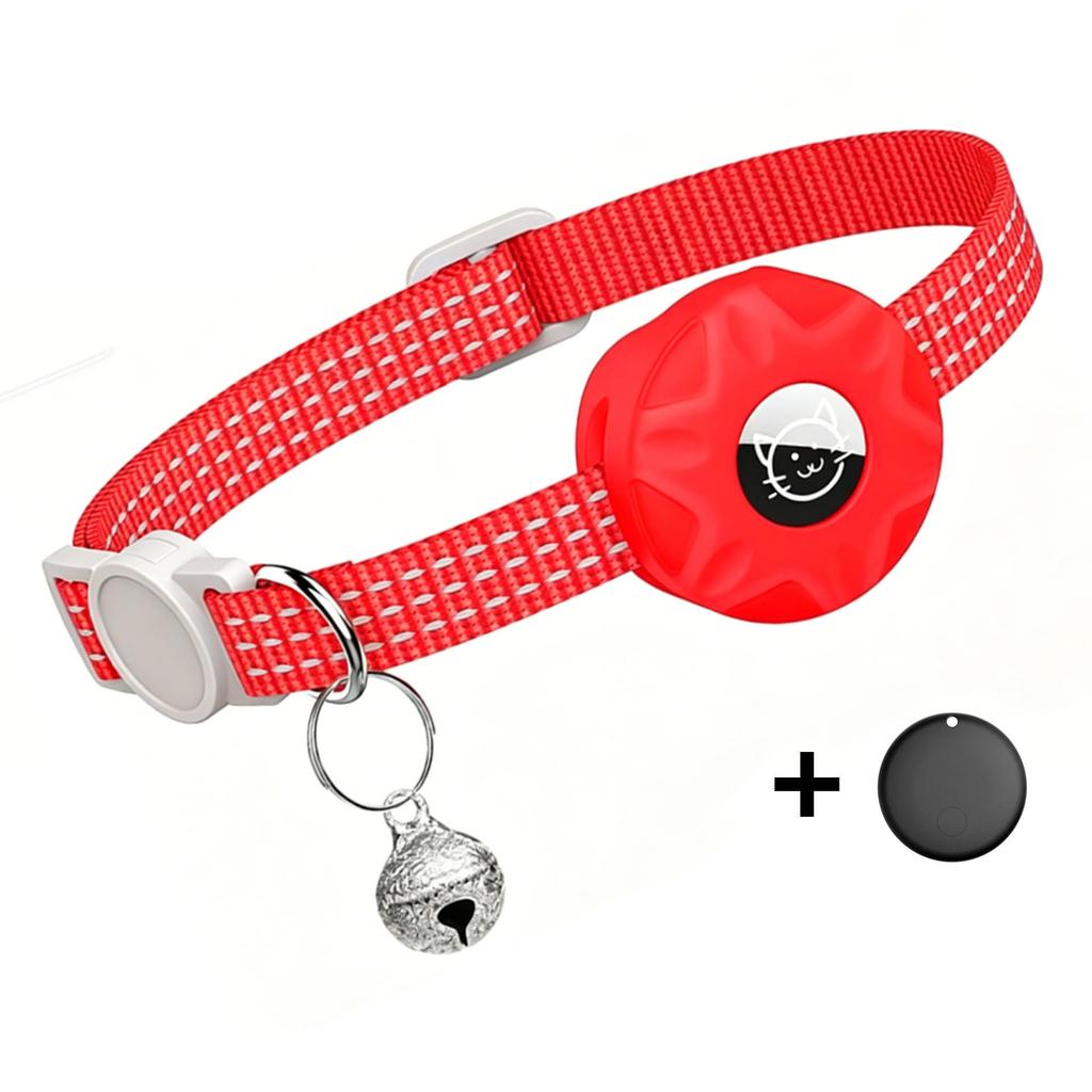 GPS Tracker for Cats Waterproof Pet Tracking Collar Anti-Lost Smart Locator with Safety Elastic Buckle Supports Android and iOS