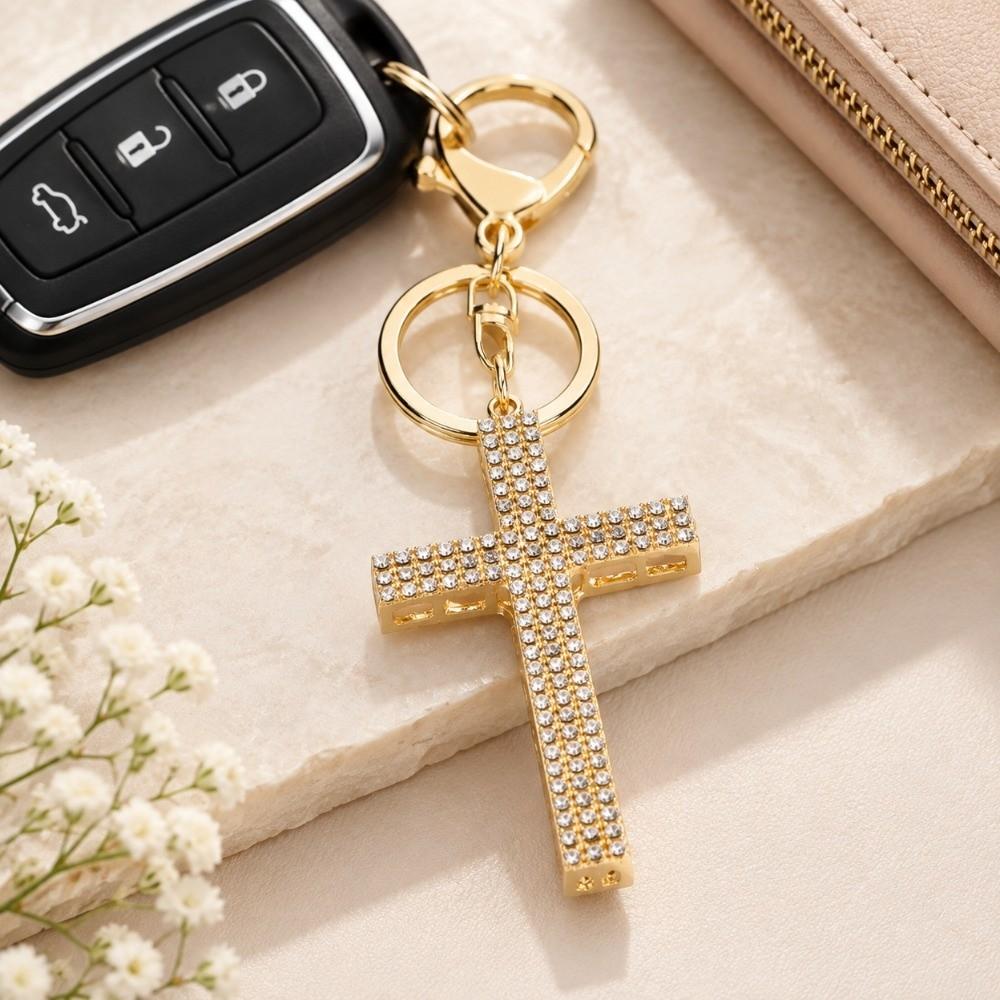 2pcs Diamond Rhinestone Bag Charm Pendant Small Size Key Ring Accessory Backpack Accessories