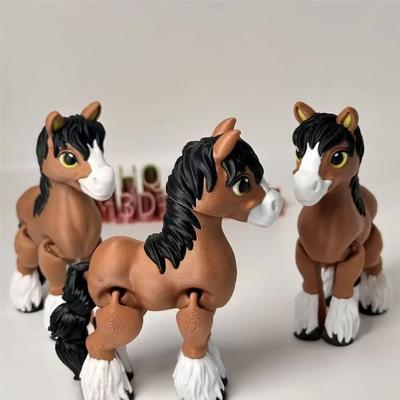 Laser 3D Printed Horse All-in-one Molding 3D Articulated Horse Toys  Fish Tank