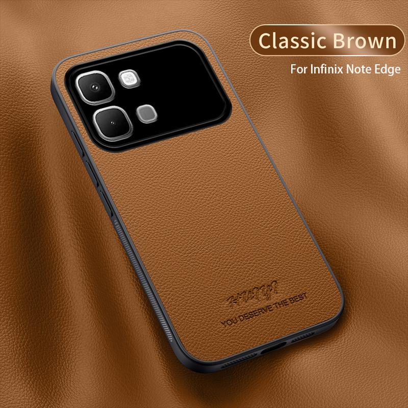 Business Kožené Měkké Rámové Magnetické Pouzdro Pro Telefon Infinix Note Edge NoteEdge G Pouzdra Capa
