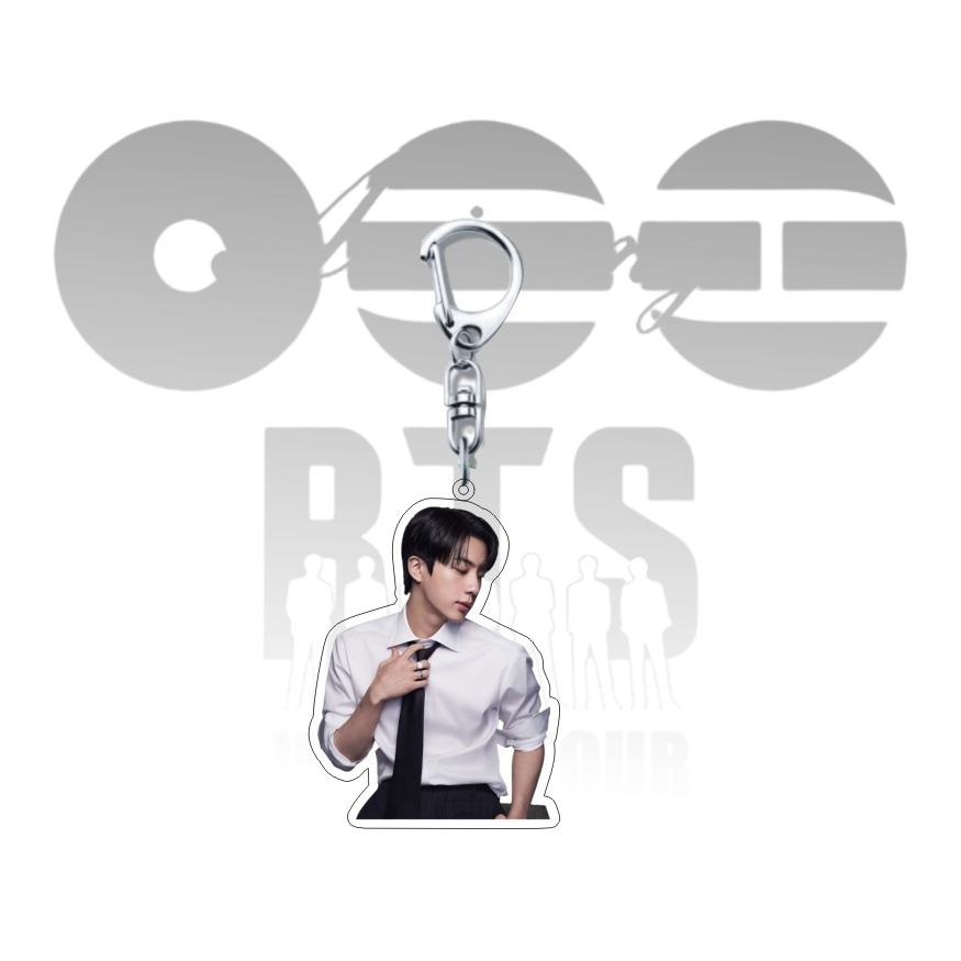 BTS Formal Suit Style Keychain, Bangtan Boys Business Casual Photo Keyring, Kpop Idol ARMY Fans Bag Pendant(Jin RM Suga Jimin V J-Hope Jungkook)
