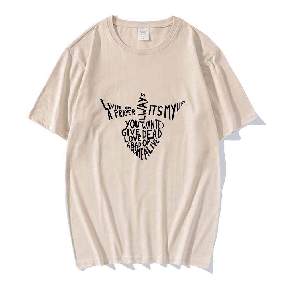 BonJovi T-shirts Funko Pop Gothic Aesthetic Men/Women Tee-shirt Summer 100%Cotton Round Neck Tshirt Ropa Hombre Casual Clothes