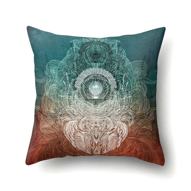 Nordic Bohemian Ethnic Style Polyester Pillow Case Car Decoration Home Printed Bedside Pillow Case