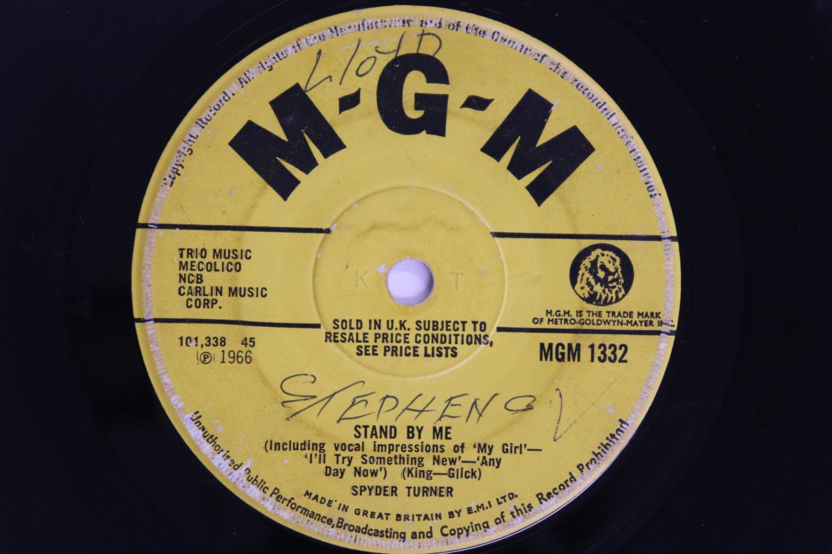 

7-дюймовая пластинка SPYDER TURNER - Stand By Me / You re Good Enough Fo MGM1332 MGM Records 1967 UK Соул/Фанк Б/У