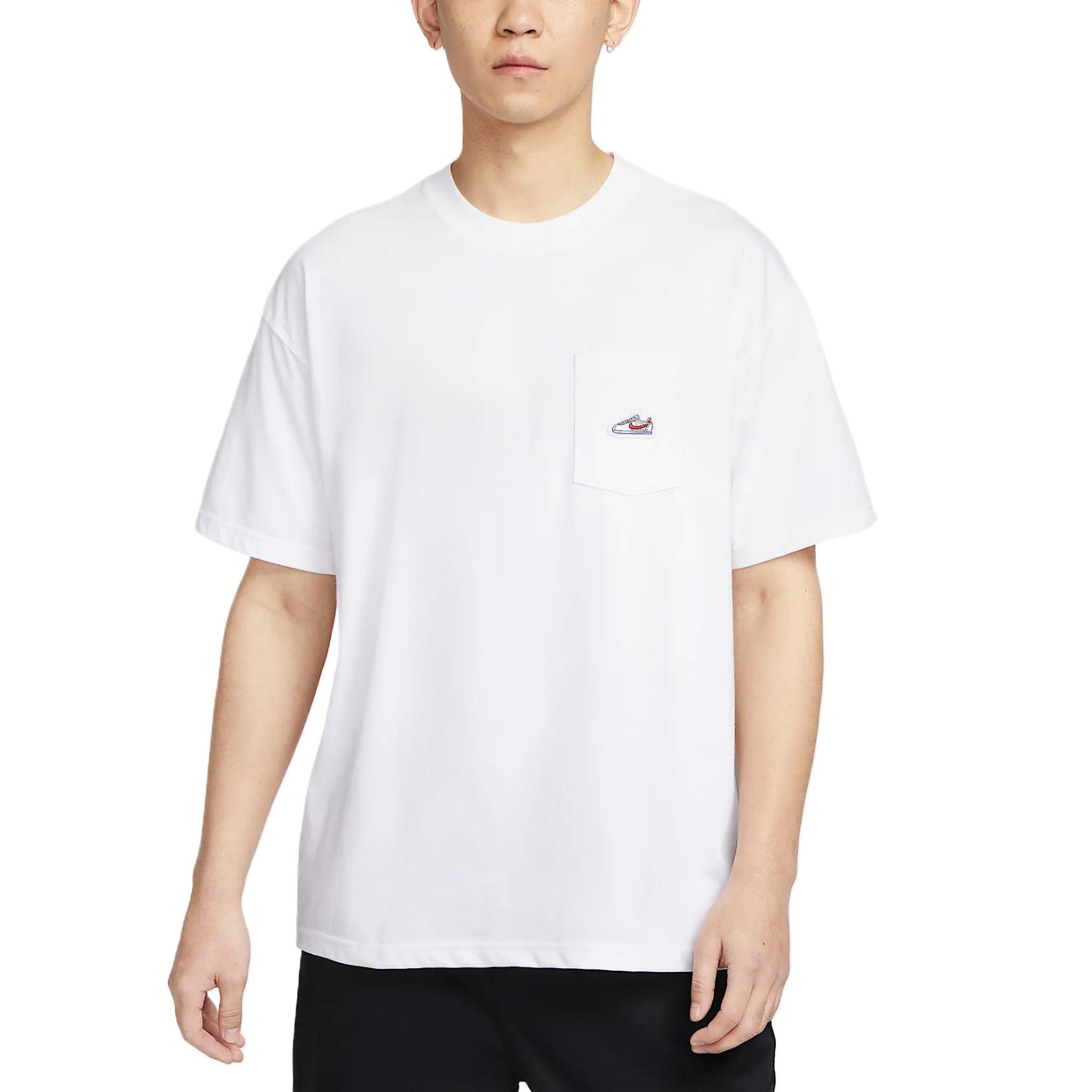 

Nike Sportswear Comfortable Fashion Versatile Pocket Moisture-Wicking Short Sleeve T-Shirt Men Tops White IB1383100 XXL