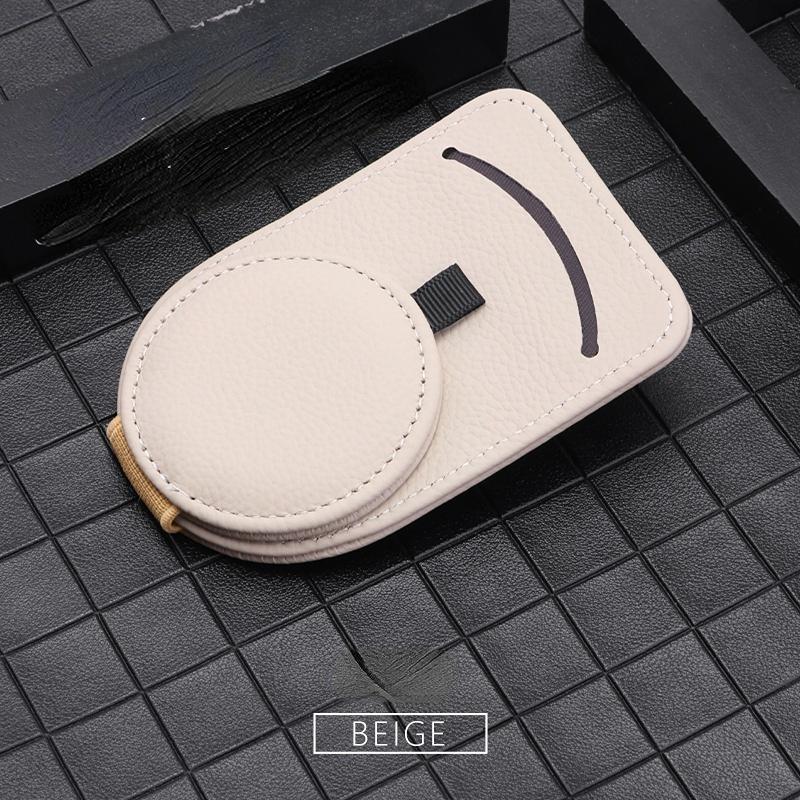 Sunglass Holder for Car Visor,Magnet Sunglasses Holder for car,Leather Car Sunglass Holder,Visor Sunglasses Clip with Storing Glasses Cards