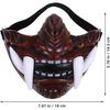 TOYANDONA 4pcs Oni Samurai & Japanese Monster Hannya Half Face Devil Mask - Prajna Cosplay Accessories for Masquerade & Halloween Party