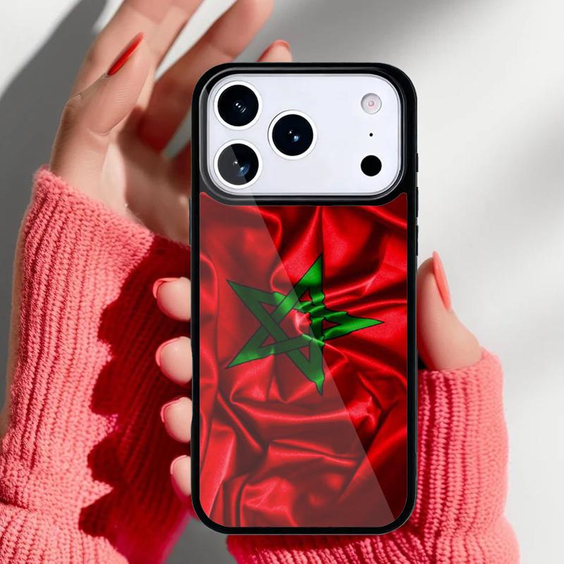 Marokko Flagge Wappen weiche Handyhülle für iPhone 17 16 15 14 13 Pro Max Rückabdeckung für 12 11 Pro Hülle