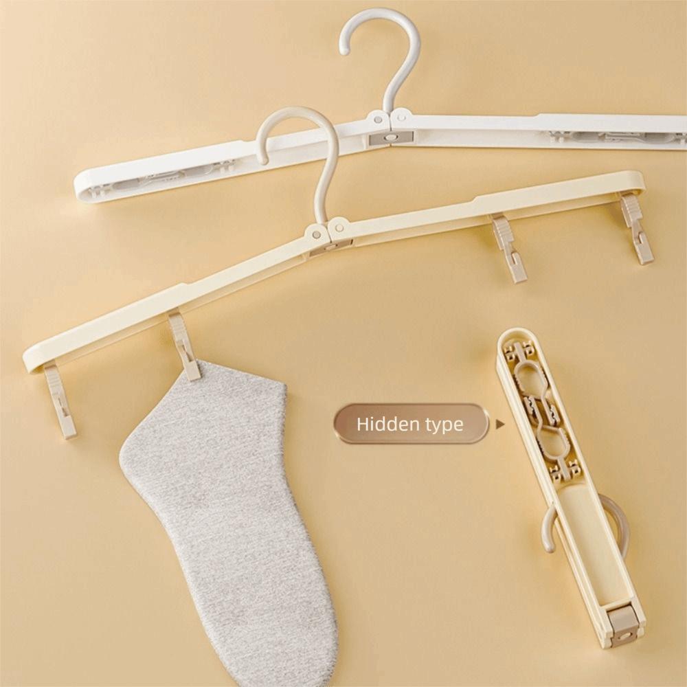 Portable Travel Clothes Rack Multi-functional Clothes Drying Tools Foldable Clothes Hanger