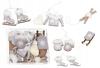 Set of Winter Ski Box Pendants 3cm-7cm 6 Pcs | HGM-90147