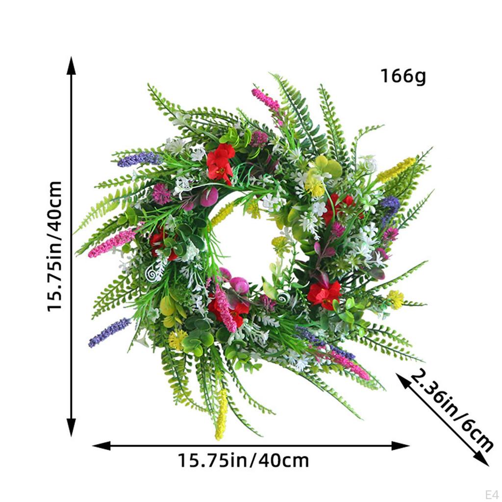 Artificial Flower Wreath, Front Door, Decoration, Spring Outdoor Door