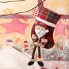 Christmas Stockings Large Plush 3D Santa Snowman Reindeer Bear Hanging Stockings for Mantel Tree Fireplace Holiday Party Decor