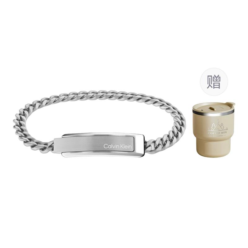 Calvin Klein CK Industrial Metal Series Limited Stainless Steel Bracelet Men's 2758039 35000048-steel color
