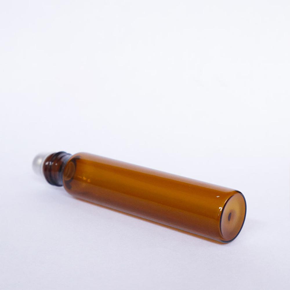 20 Stück/50 Stück/100 Stück Bernstein Glas Roll-on Flasche mit Glas- und Metallkugel Braunes Dünnes Glas Roller Ätherische Öle Fläschchen
